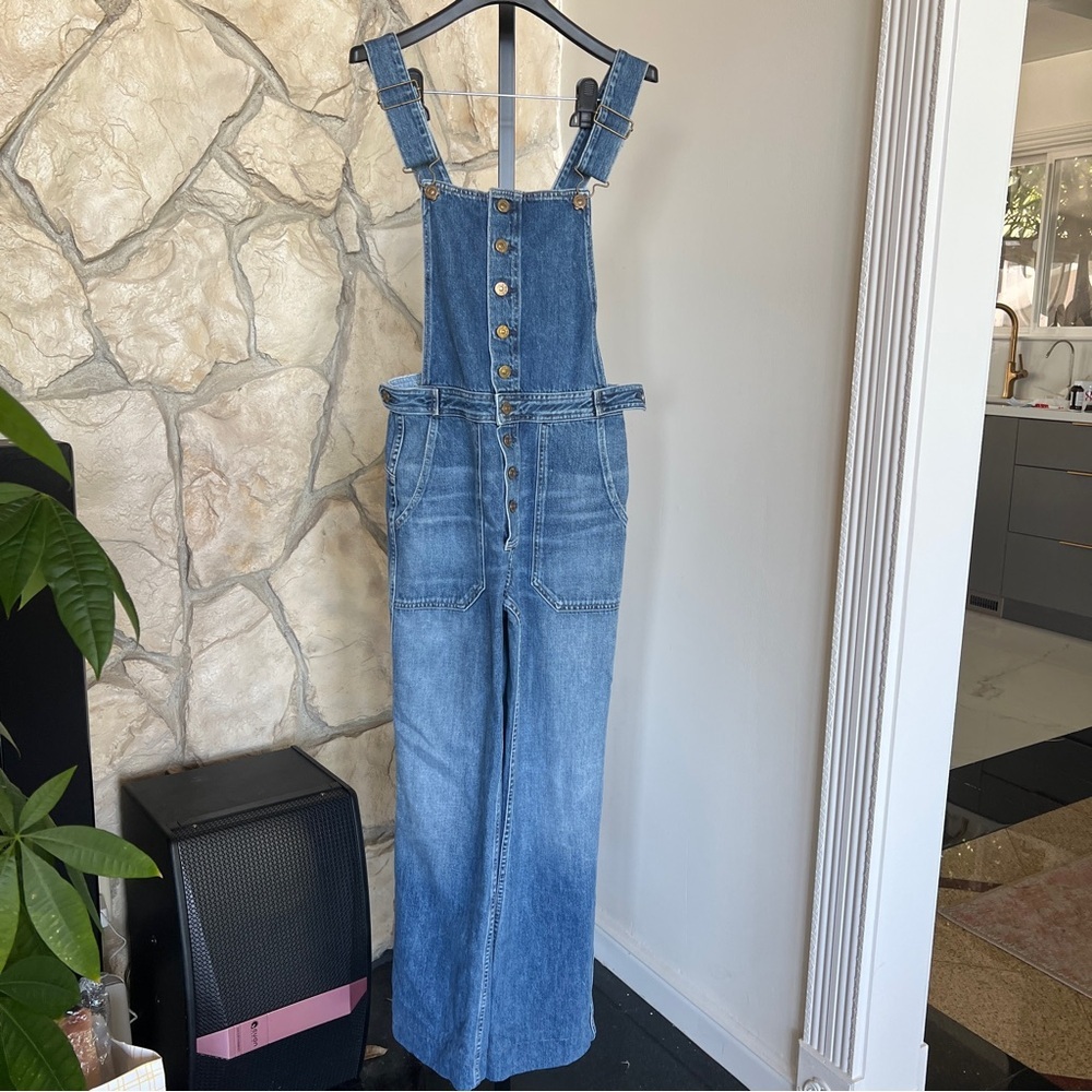 Citizens of Humanity Faye Button Front Women's Overalls in Boho Comeback - Picture 5 of 10